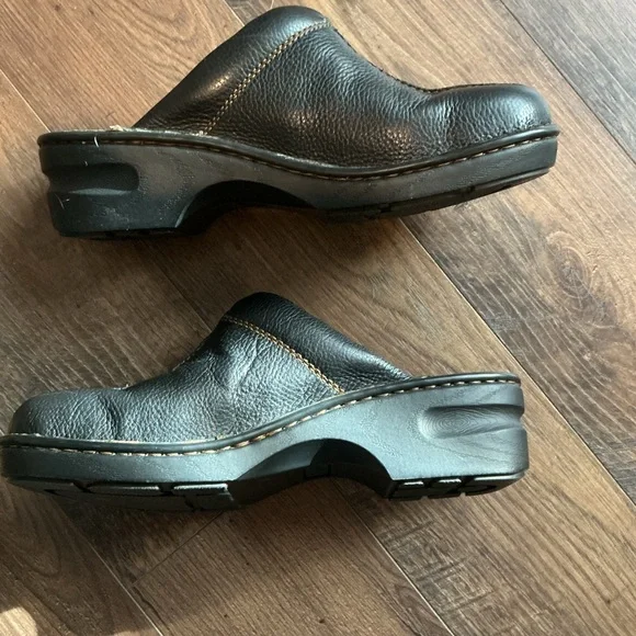 Born Black Leather Clog Mule Slip On Comfort Shoes Womens 10 M Eclectic Grandpa - Picture 5 of 8